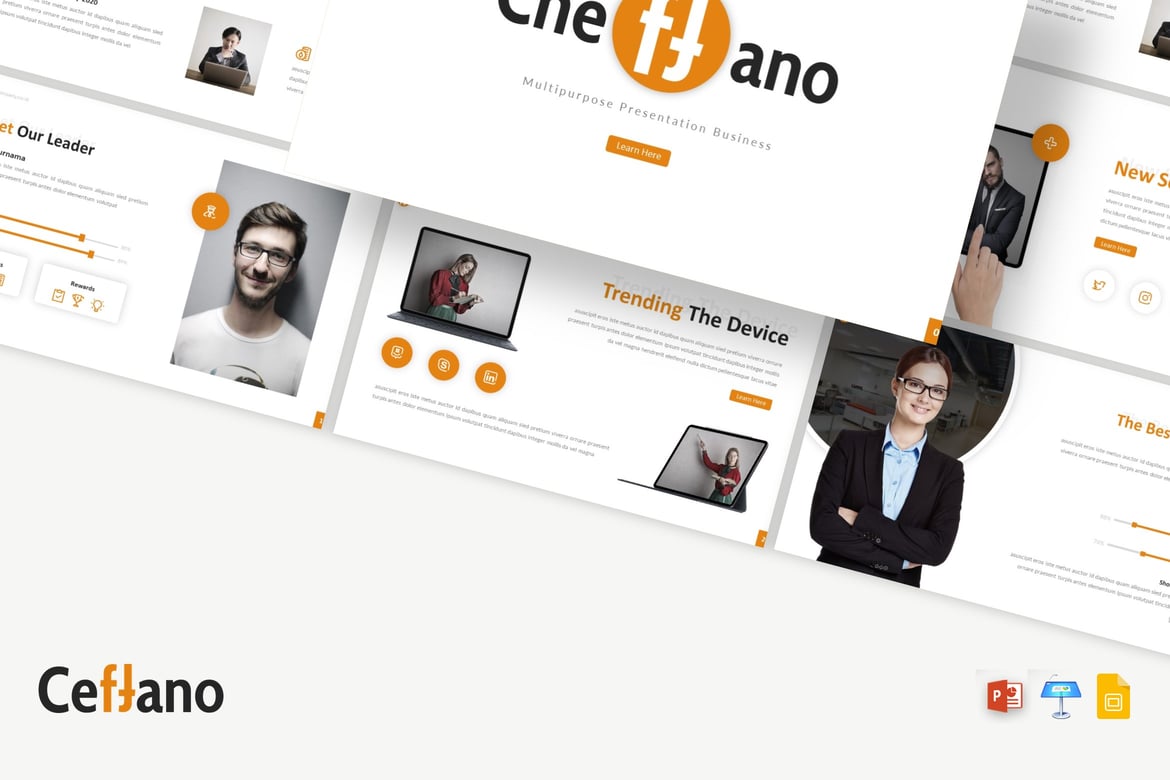 Template Presentasi Cheffano - PowerPoint, Google Slides, dan Keynote yang Modern