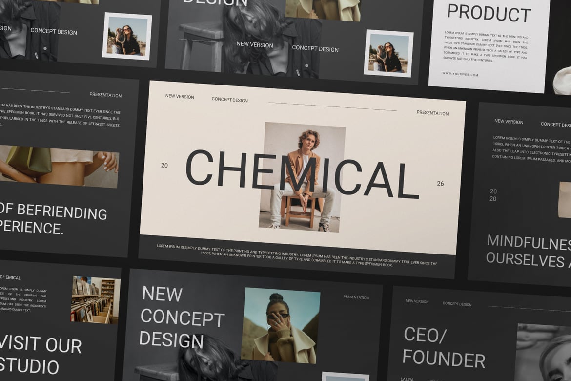 Template PowerPoint Kimia yang Elegan dan Profesional