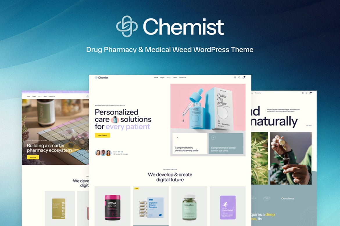 Tema WordPress Chemist: Solusi Modern untuk Apotek dan Kesehatan