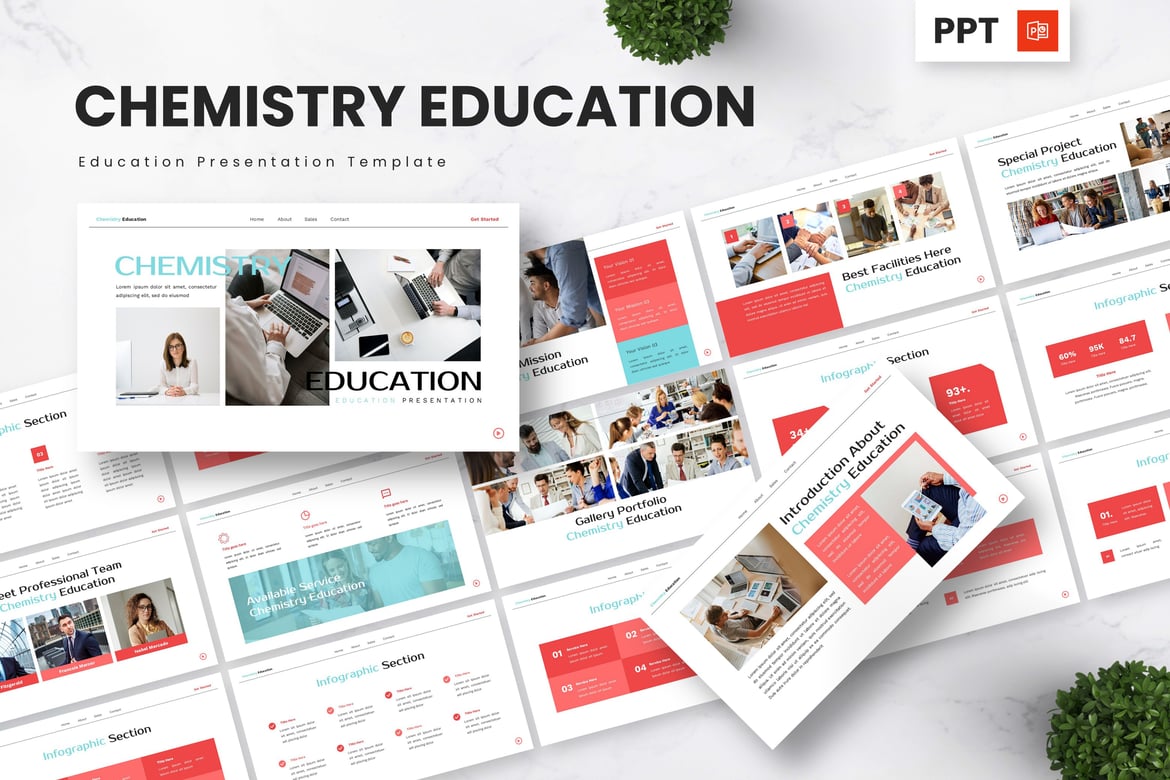Template Presentasi PowerPoint Kimia yang Menarik dan Profesional