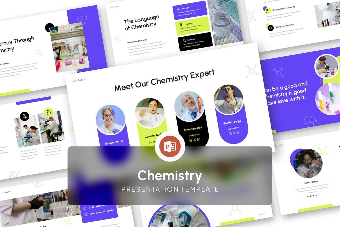 Template PowerPoint Kimia yang Menarik dan Profesional