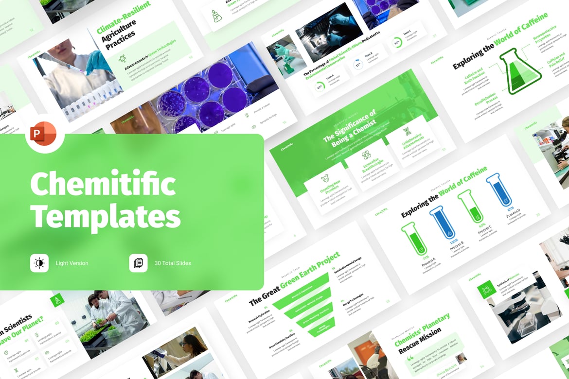Template PowerPoint Kimia Chemitific yang Menarik dan Profesional
