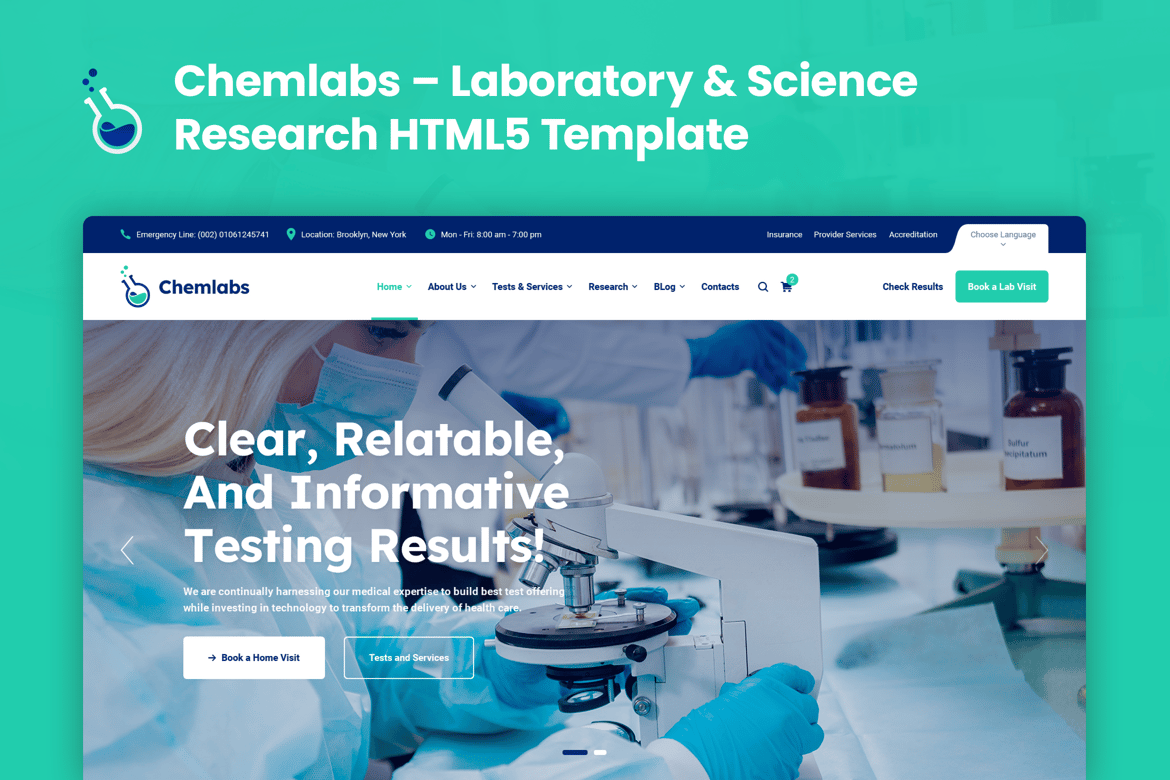 Chemlabs – Template Website Laboratorium & Ilmu Pengetahuan yang Menakjubkan