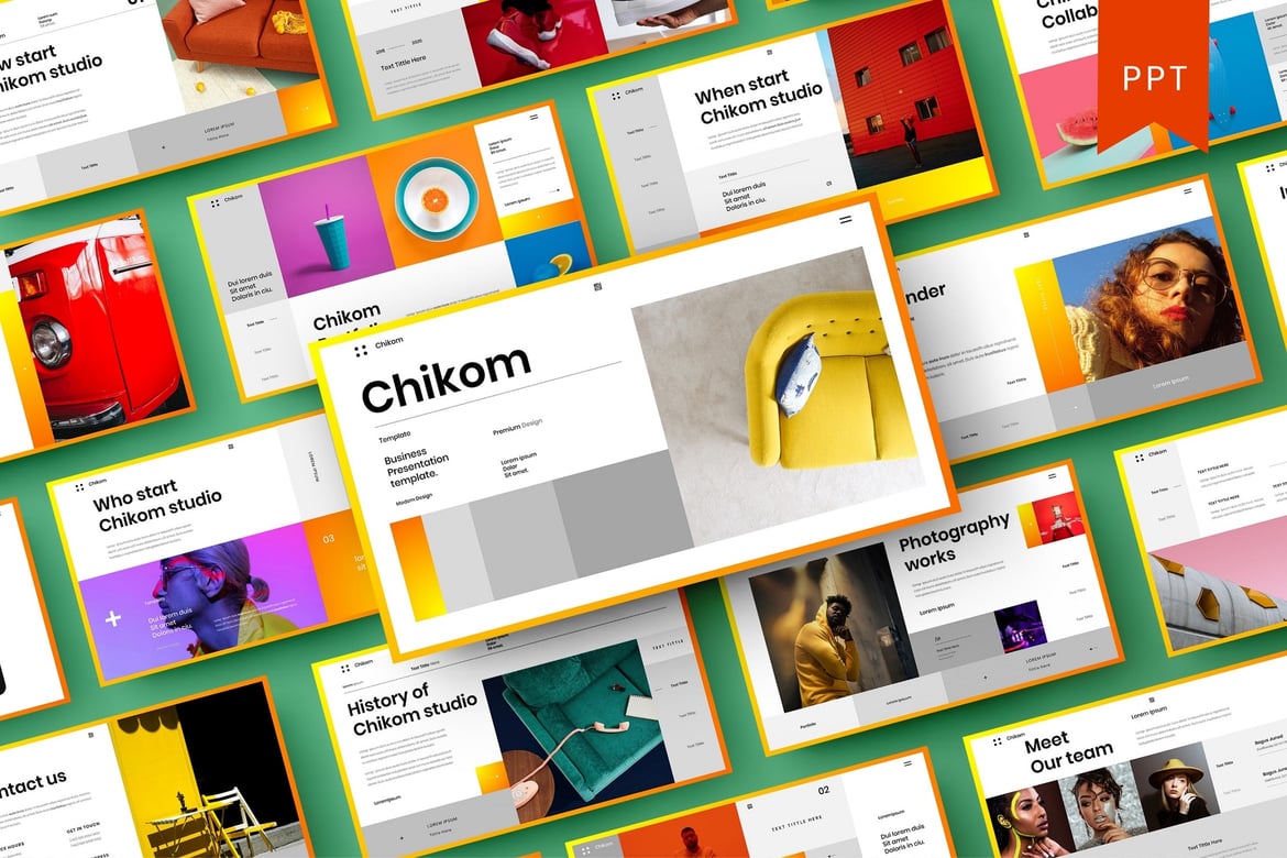 Chikom – Template PowerPoint Bisnis yang Modern dan Profesional