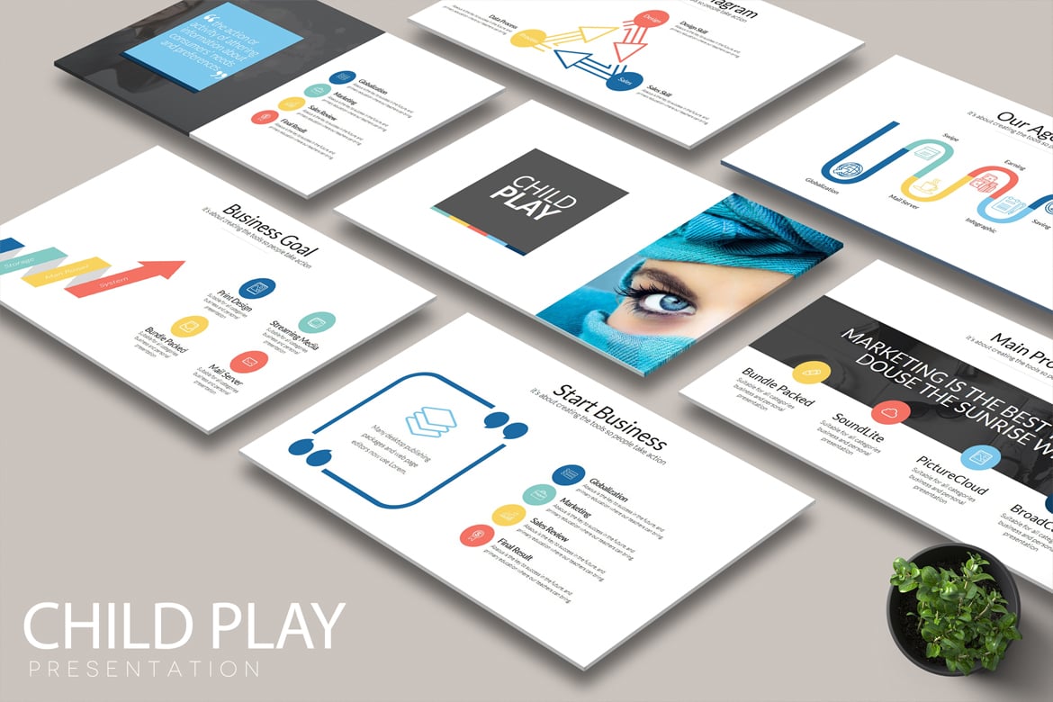 Template Presentasi CHILD PLAY: Powerpoint Kreatif untuk Semua Kebutuhan