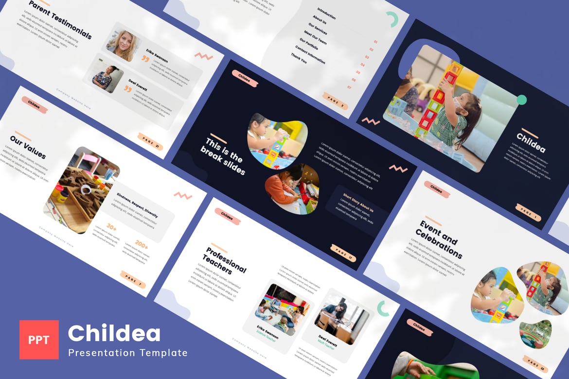 Childea — Template Powerpoint Kreatif untuk Taman Kanak-Kanak