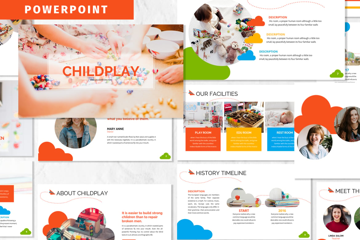 Template Powerpoint Childplay - Solusi Presentasi Kreatif Anda