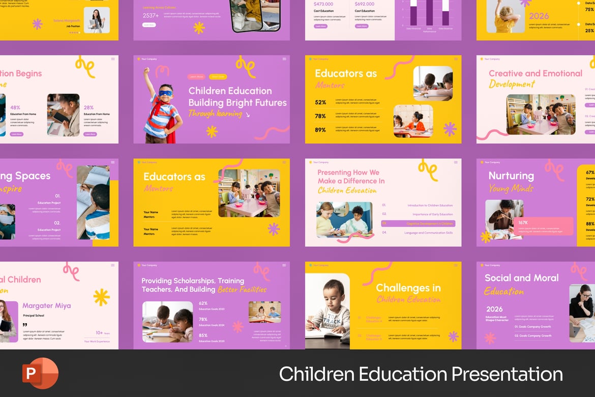 Template Presentasi Edukasi Anak yang Menarik dan Interaktif