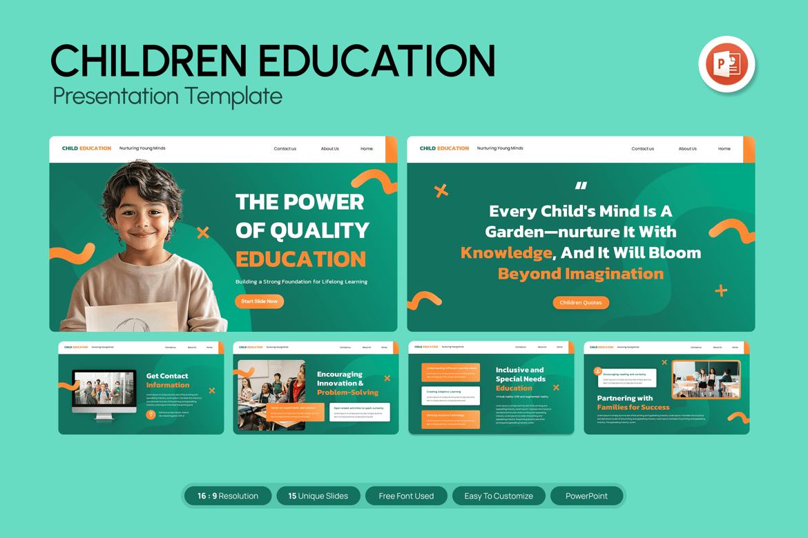 Template Presentasi Pendidikan Anak yang Menarik dan Kreatif