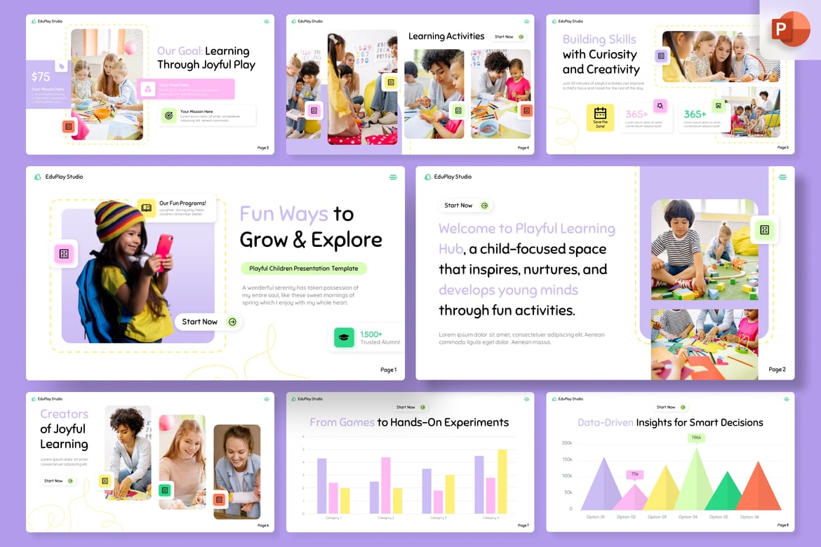 Template Presentasi PowerPoint Pembelajaran Anak yang Menyenangkan