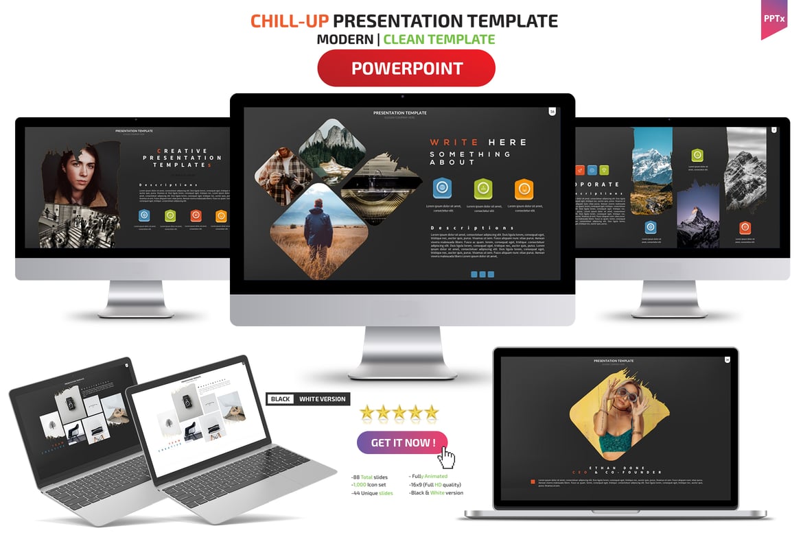 Template Presentasi PowerPoint Chill Up yang Menarik dan Profesional