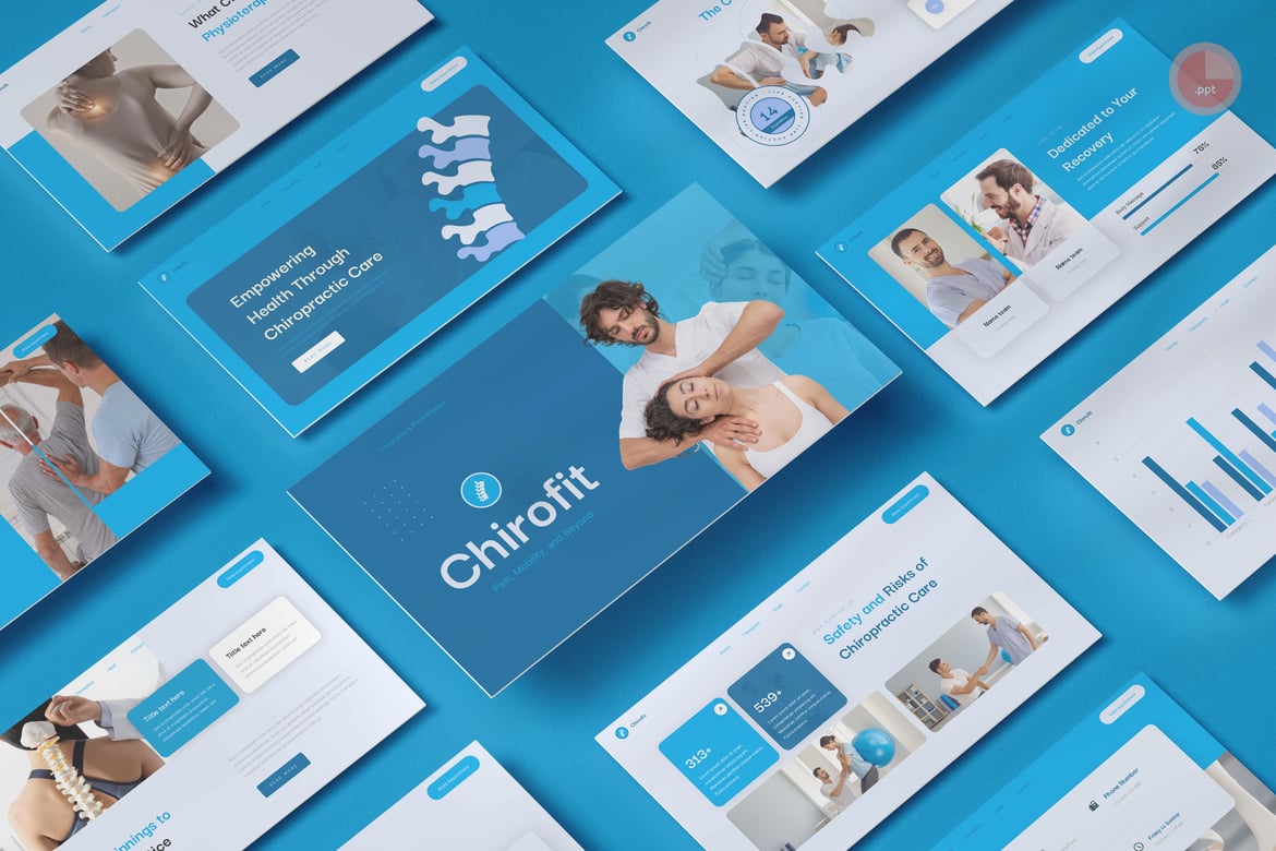 Chirofit - Template PowerPoint untuk Chiropractic & Physiotherapy yang Menarik