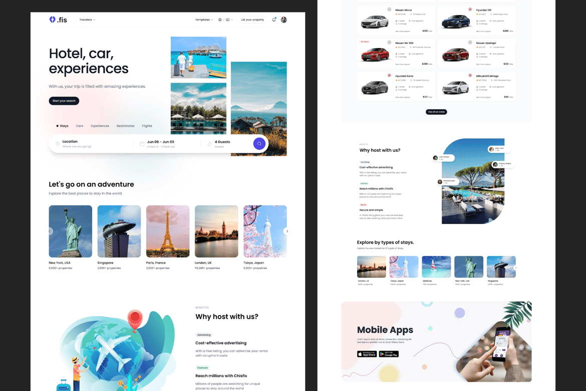 Chisfis — Template Website Booking Online yang Responsif