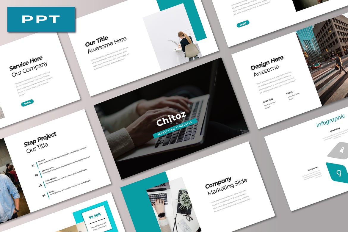 Template PowerPoint Chitoz: Presentasi Minimalis dan Fleksibel