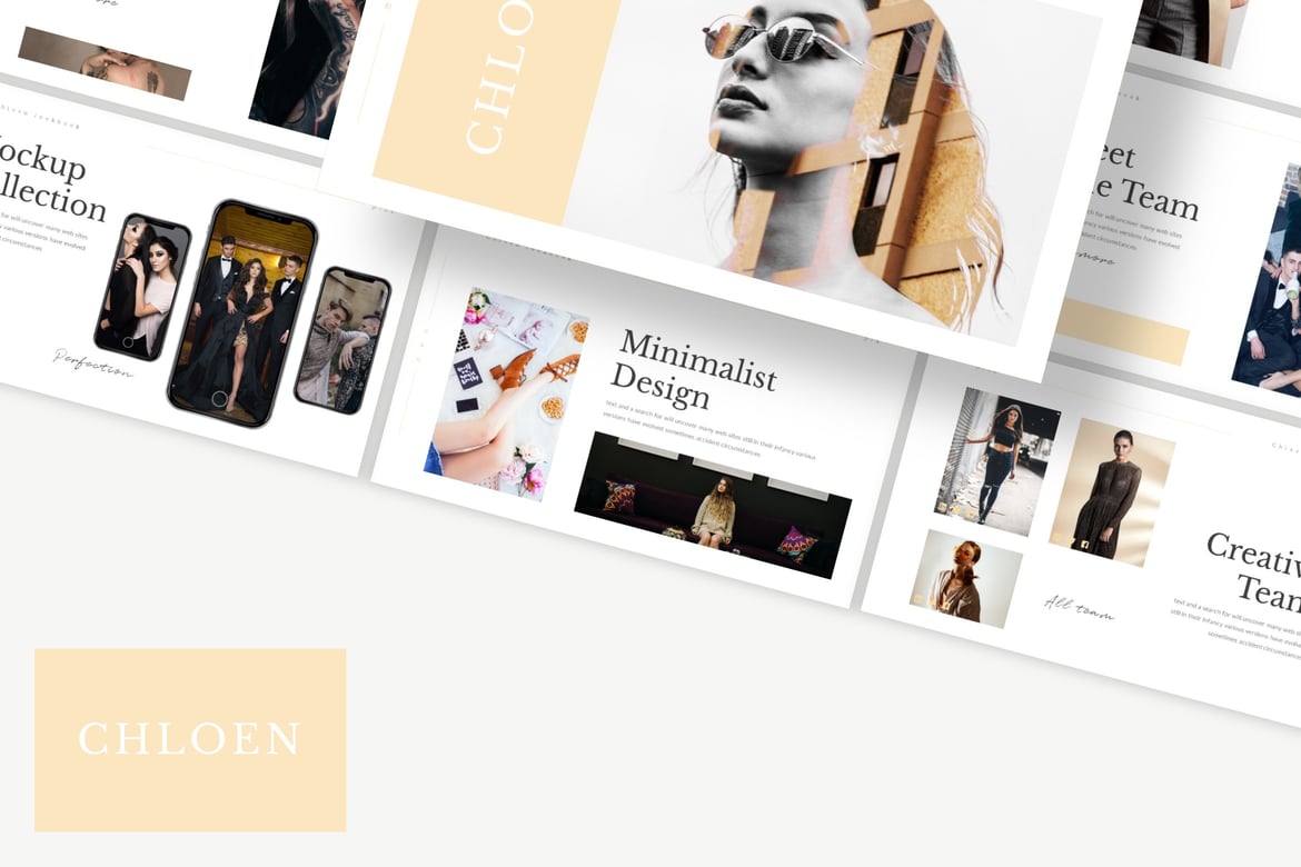 Template Presentasi PowerPoint Chloen yang Modern dan Menarik