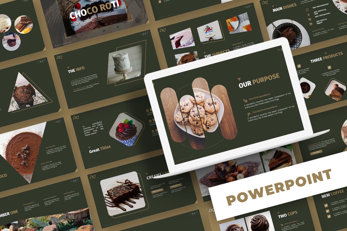 Template PowerPoint Choco Roti - Solusi Presentasi Kreatif Anda