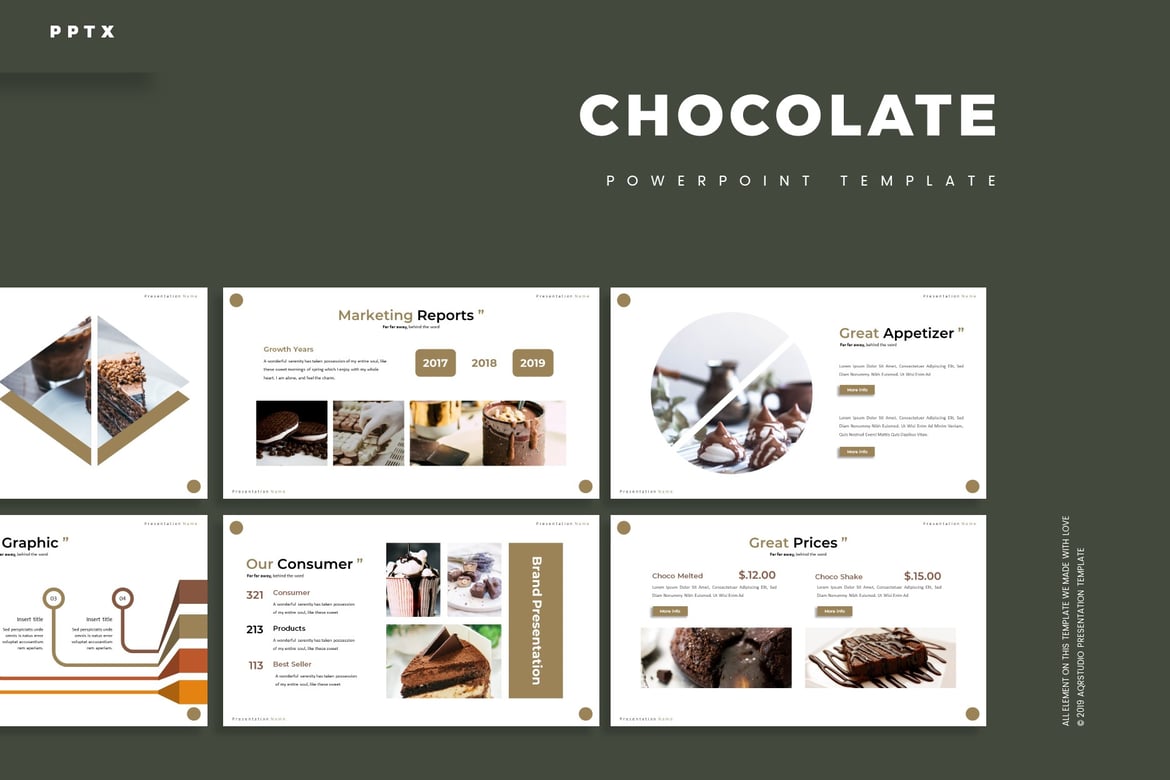 Template PowerPoint Cokelat yang Menarik untuk Presentasi Anda
