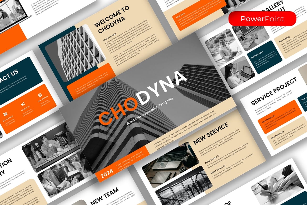 Chodyna - Template PowerPoint Bisnis yang Menarik