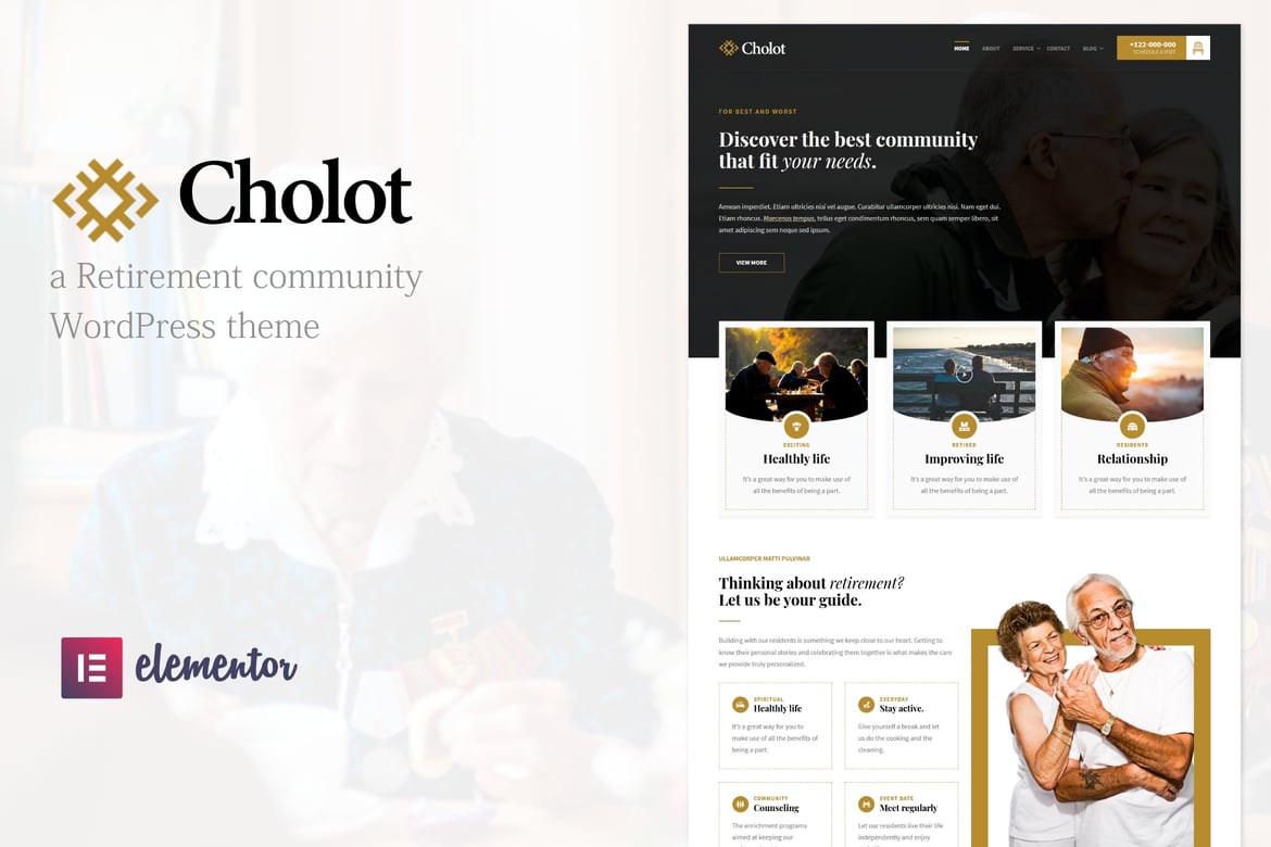 Cholot - Tema WordPress Komunitas Pensiun yang Modern dan Responsif