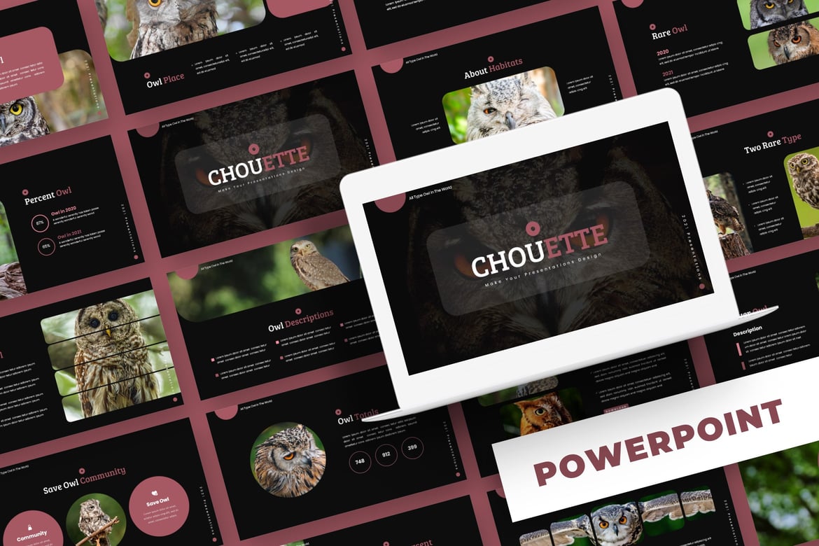 Chouette - Template Powerpoint Kreatif untuk Presentasi Anda