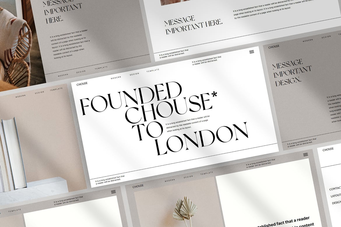 Chouse - Template Presentasi PowerPoint Modern dan Elegan