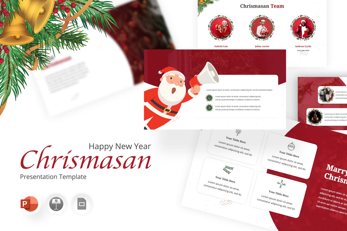 Template PowerPoint Chrismasan - Solusi Presentasi Profesional dan Kreatif