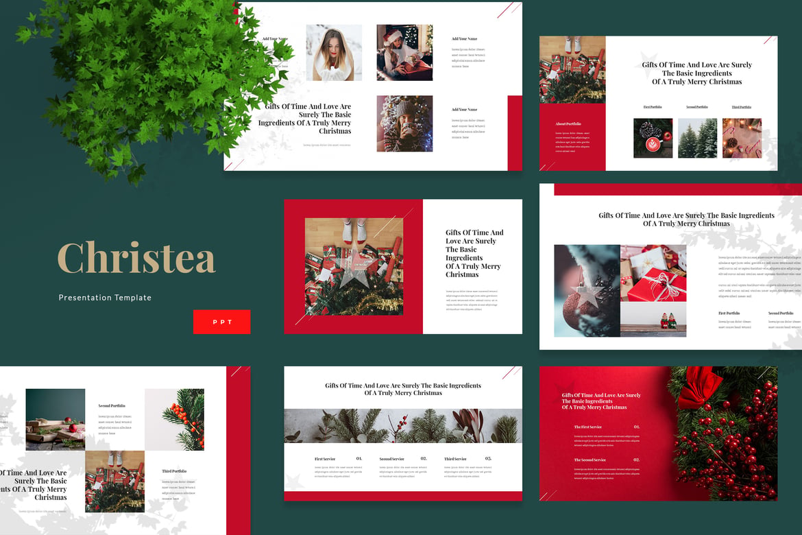 Template PowerPoint Christea - Presentasi Natal yang Menarik