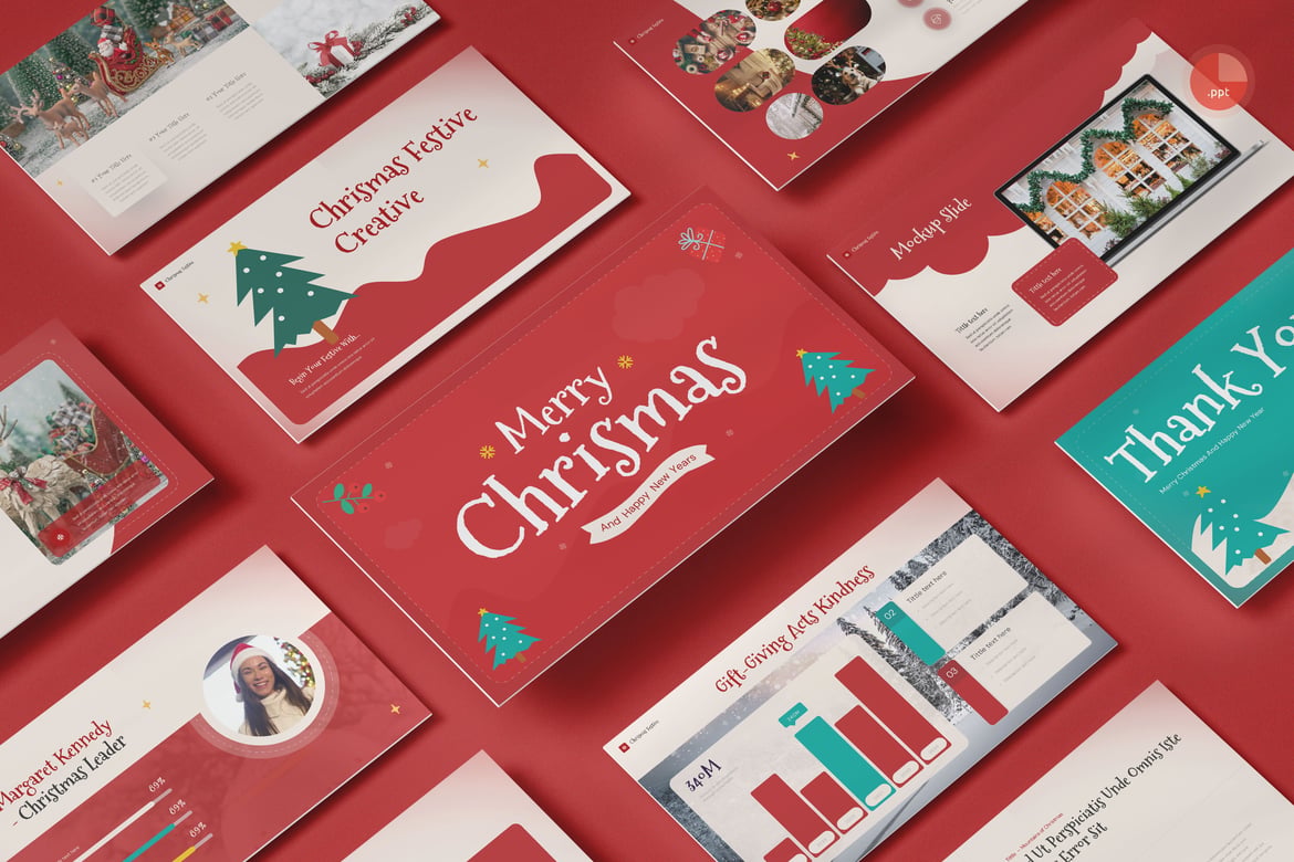 Template Presentasi Kreatif Natal yang Menarik