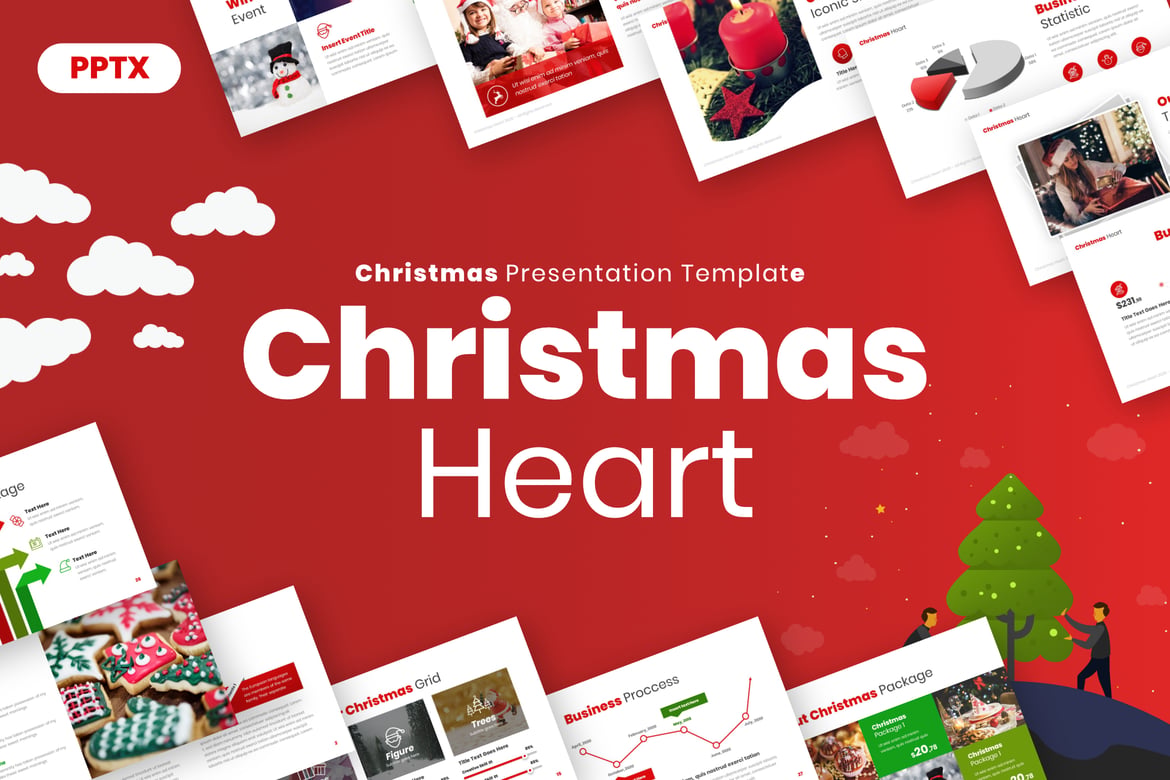 Template Presentasi PowerPoint Natal yang Menawan