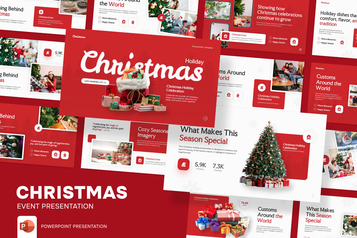 Template PowerPoint Natal yang Menawan untuk Presentasi Anda