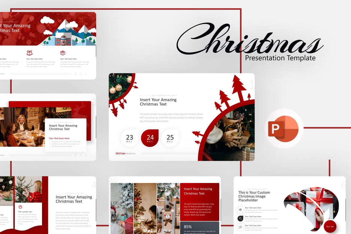 Template PowerPoint Natal yang Menarik dan Profesional