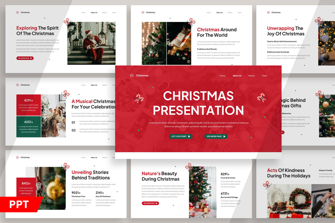 Template PowerPoint Natal yang Elegan dan Serbaguna