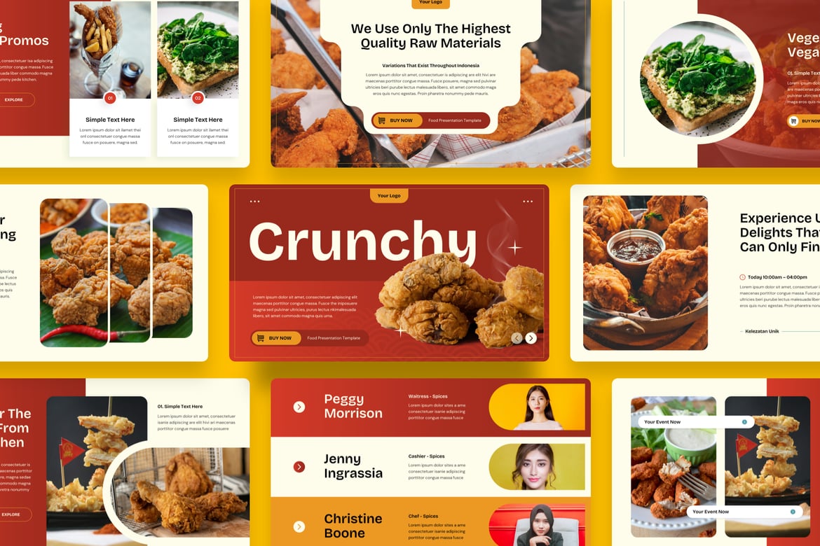 Template Presentasi Makanan Chruncy - PowerPoint yang Menarik dan Profesional