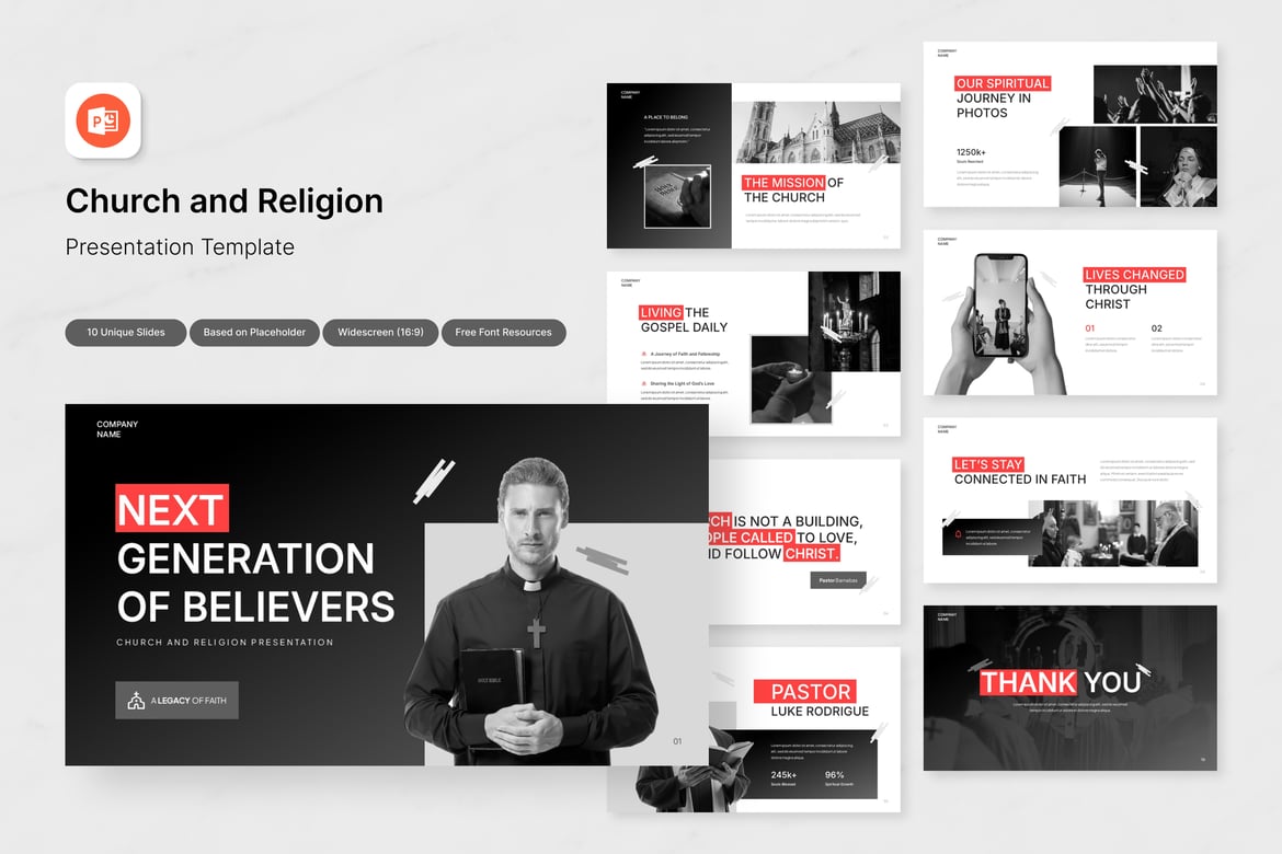 Template Presentasi PowerPoint Gereja dan Agama yang Menarik