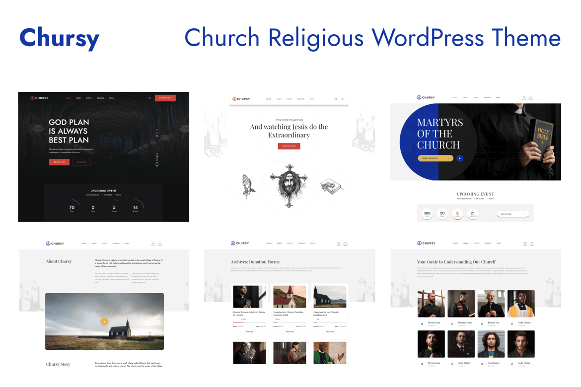 Tema WordPress Gereja yang Modern dan Fungsional - Chursy