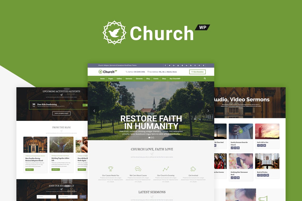 Tema WordPress Gereja Terbaik - ChurchWP