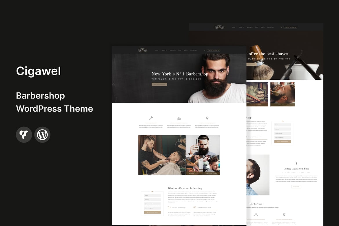 Cigawel - Tema WordPress Menarik untuk Barbershop dan Salon Rambut