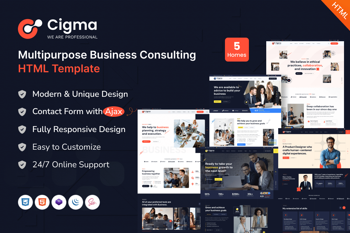 Cigma - Template Website Konsultasi Bisnis Serbaguna