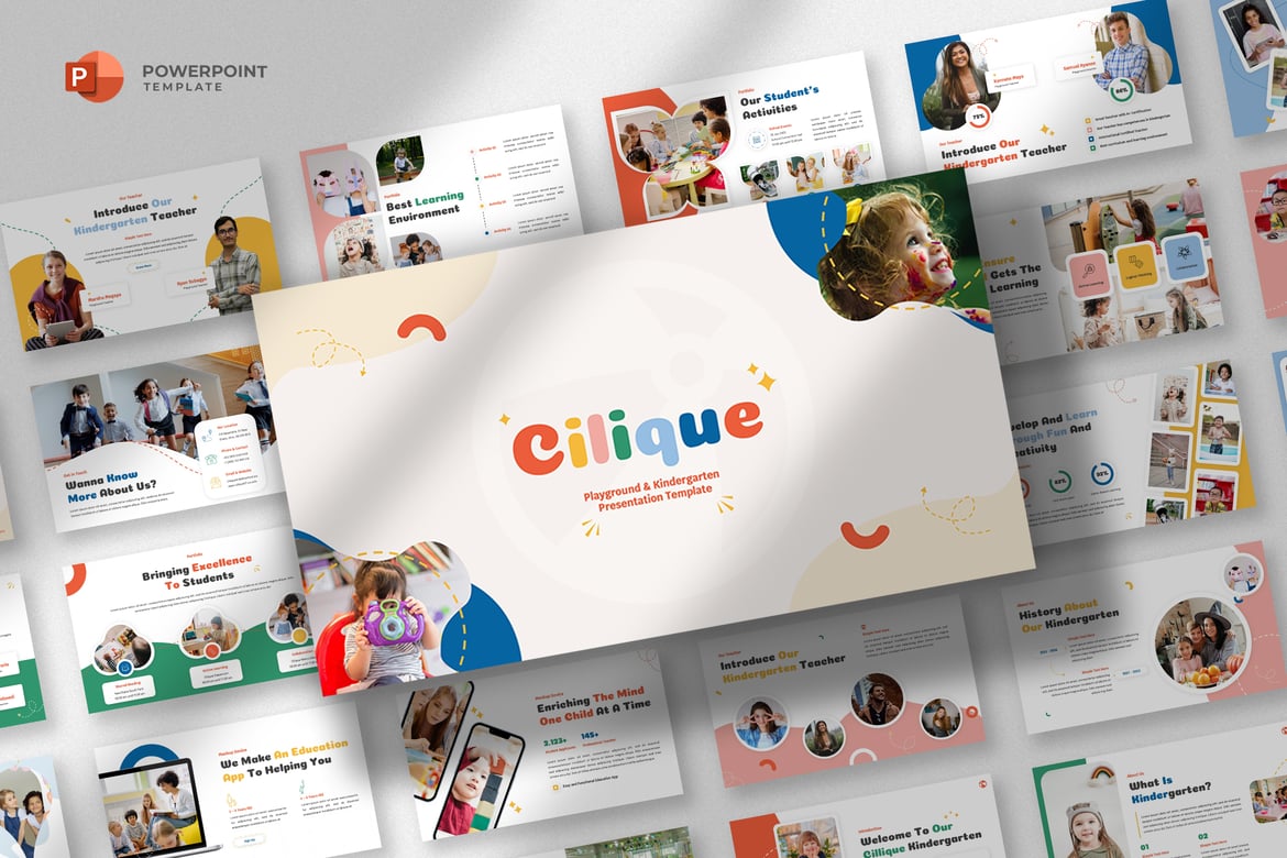 Template PowerPoint Ceria untuk Pendidikan Anak Usia Dini