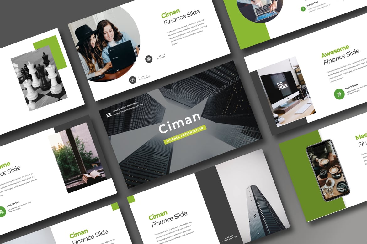 Template Presentasi PowerPoint Ciman Finance yang Modern dan Fleksibel