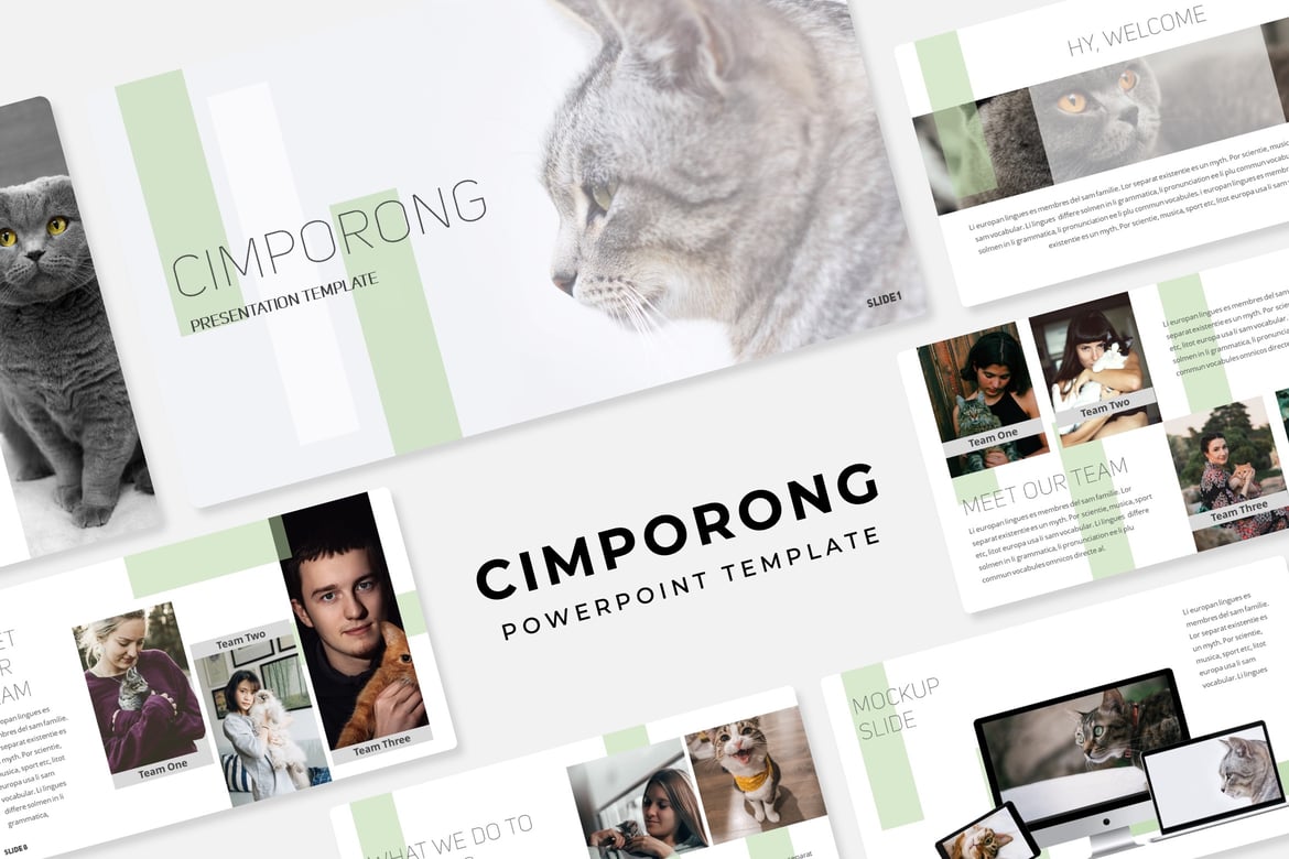 Template Presentasi PowerPoint Cimporong yang Menarik