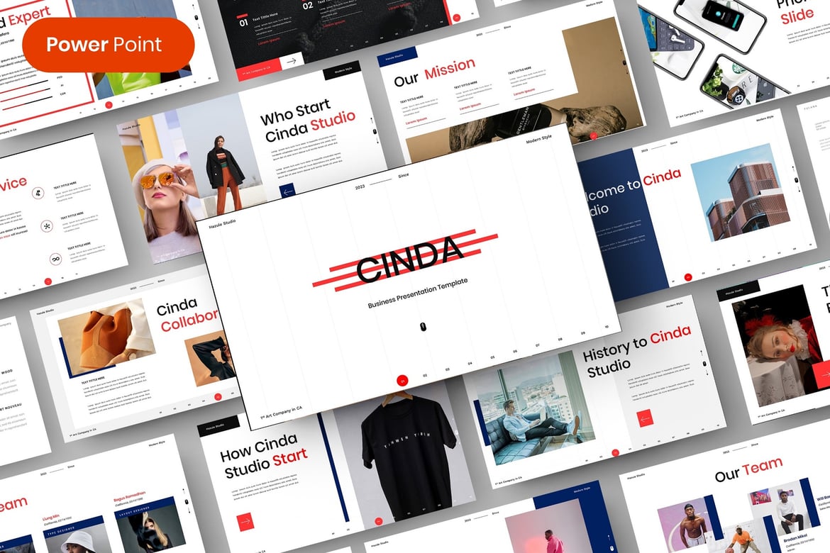 Cinda – Template PowerPoint Bisnis yang Menarik