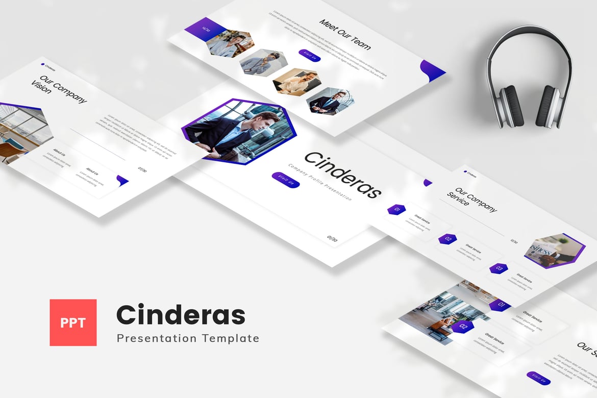 Cinderas - Template PowerPoint Profil Perusahaan yang Menarik