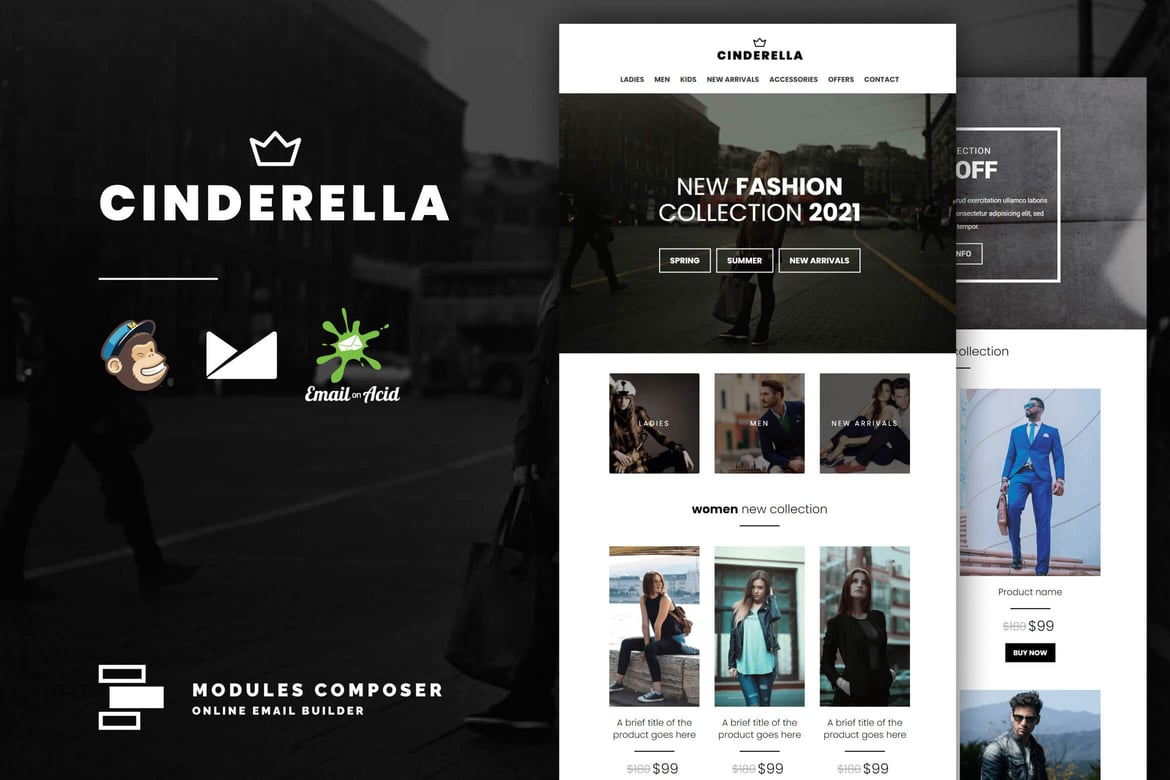 Template Email Responsif untuk E-Commerce: Cinderella