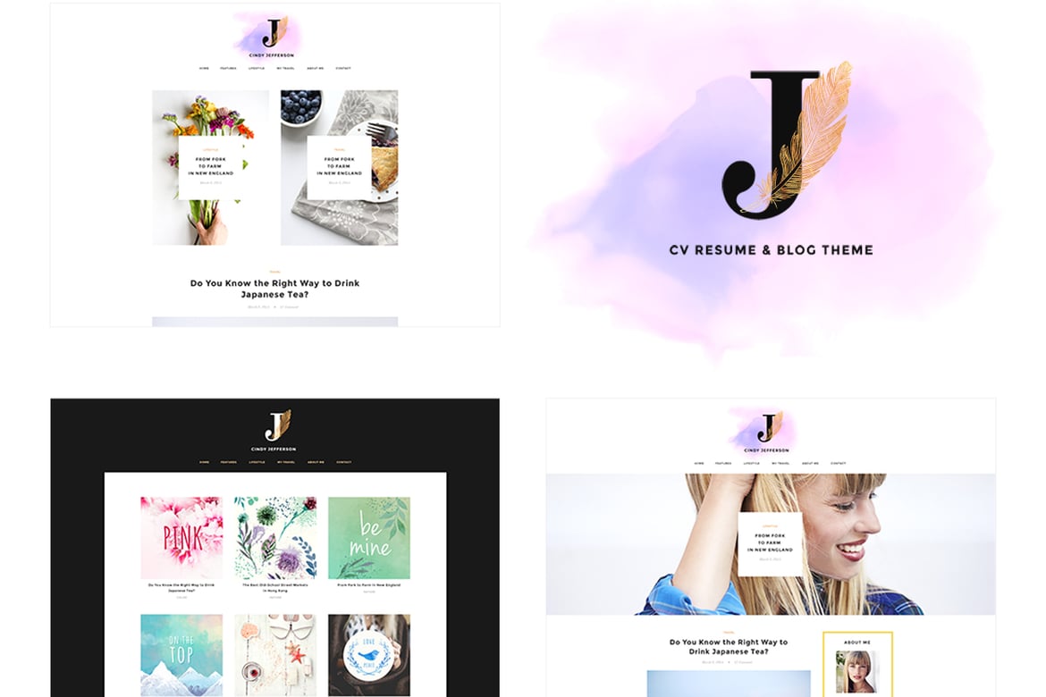 Template Website Cindy J: Solusi Kreatif untuk Blog dan Portofolio Anda