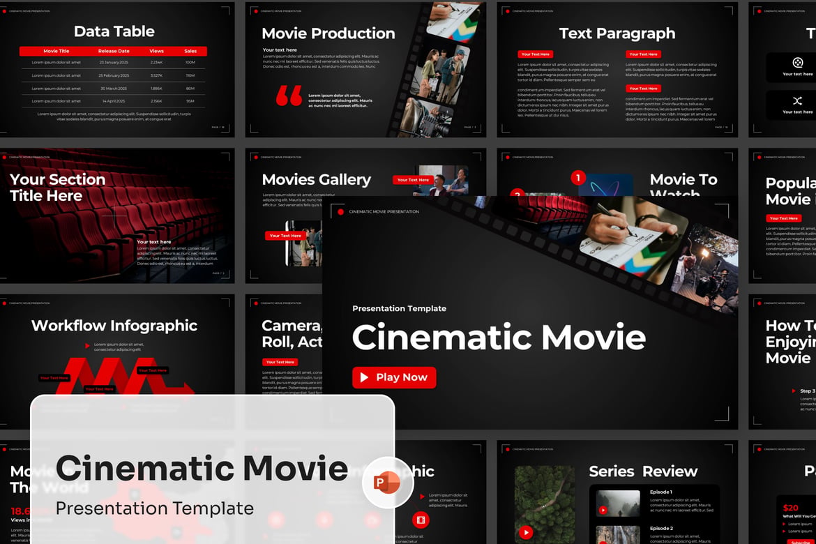 Template Presentasi Film Sinematik yang Mengesankan