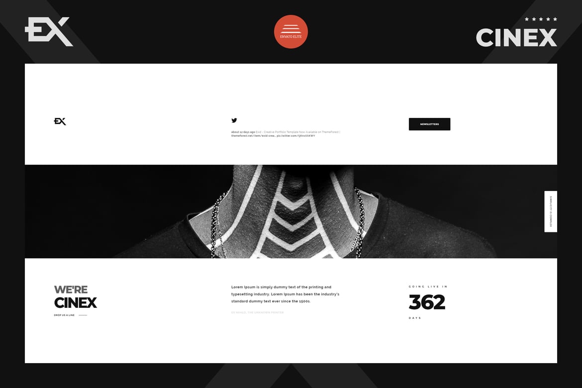 Cinex - Template Website Kreatif untuk Halaman Coming Soon