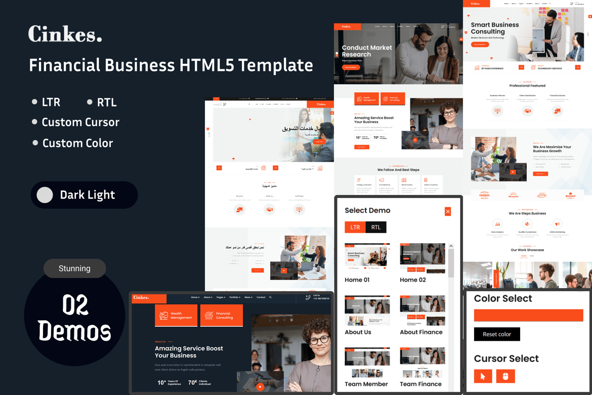 Cinkes - Template Website Keuangan yang Modern dan Responsif