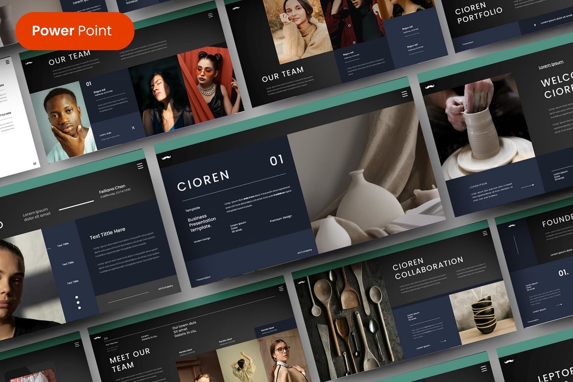 Cioren – Template PowerPoint Bisnis yang Menarik