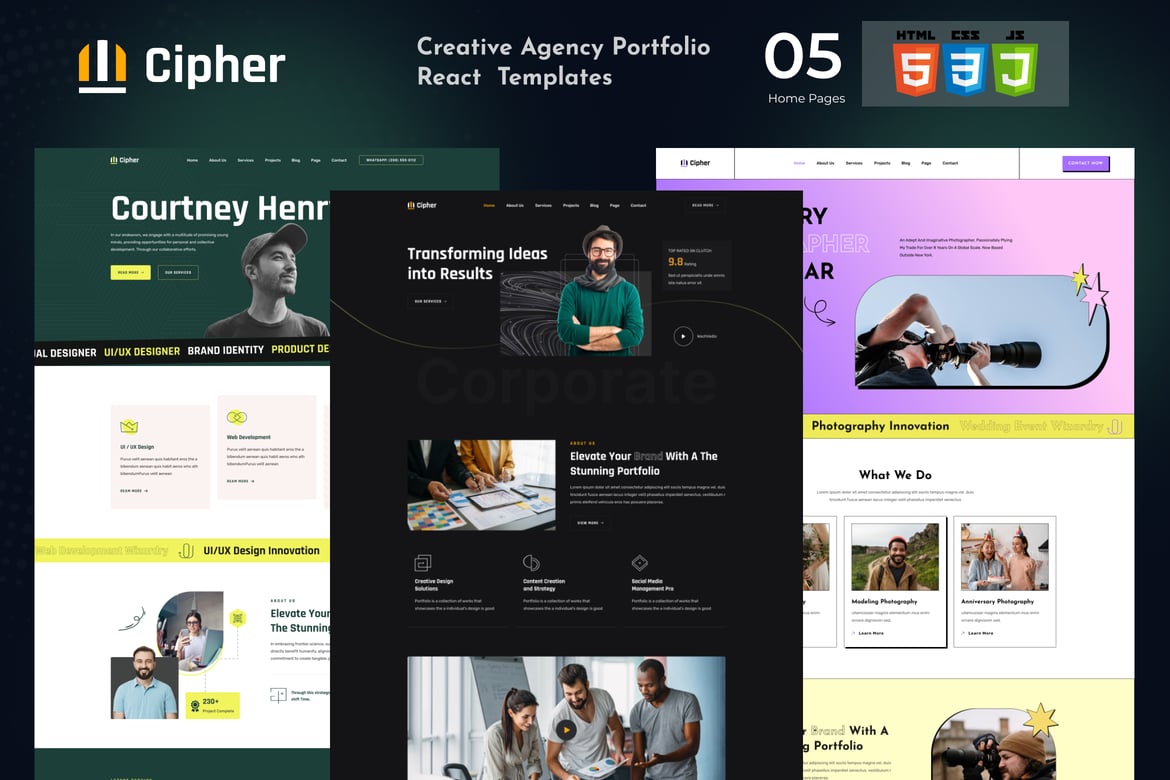 Template Website Portfolio Kreatif - Cipher